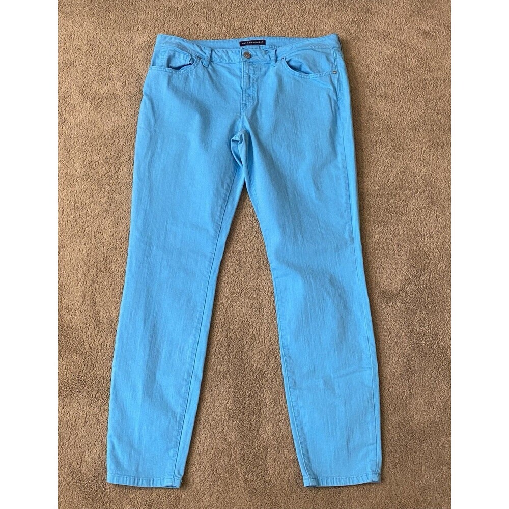 Tommy Hillfiger Vintage Vibrant Turquoise Skinny Jeans Y2K 90’s Era Women’s 12